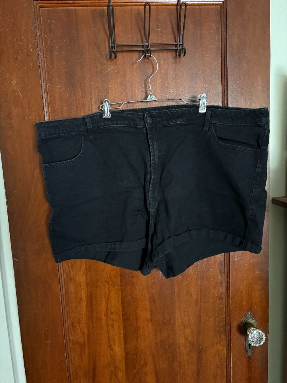 Old Navy Black Denim Shorts, Size 26, 3" Inseam